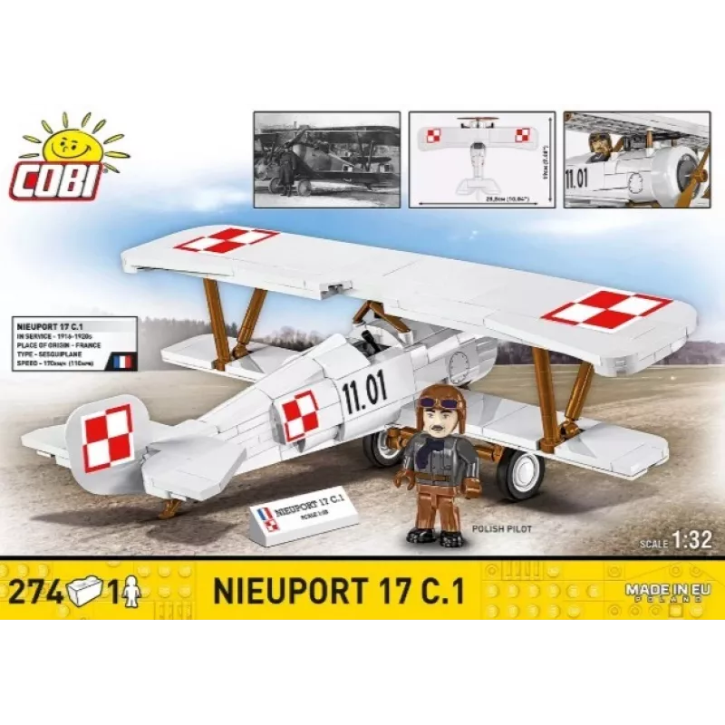 Stavebnica Cobi Nieuport 17 C.1 274-dielna modelárska sada