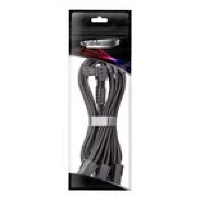 Spletený ModMesh 12V 2x6 na 3x 8-pin kábel, CableMod StealthSense (čierny), variant A
