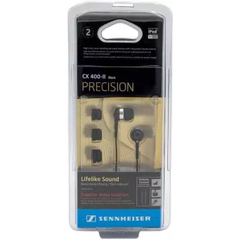 In-ear slúchadlá Sennheiser CX 400-II čierne — káblové slúchadlá s izoláciou hluku