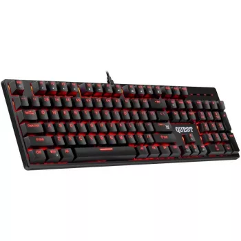 Mechanická klávesnica DEFENDER QUEST GK-596 — RGB podsvietenie, Anti-Ghosting, káblová, kompaktné rozloženie