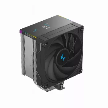 Chladič vzduchu DeepCool AK500S Digital SE — 120 mm ventilátor, podporuje LGA1700/AM5/AM4 a Intel LGA115x/1200 socket, čierny