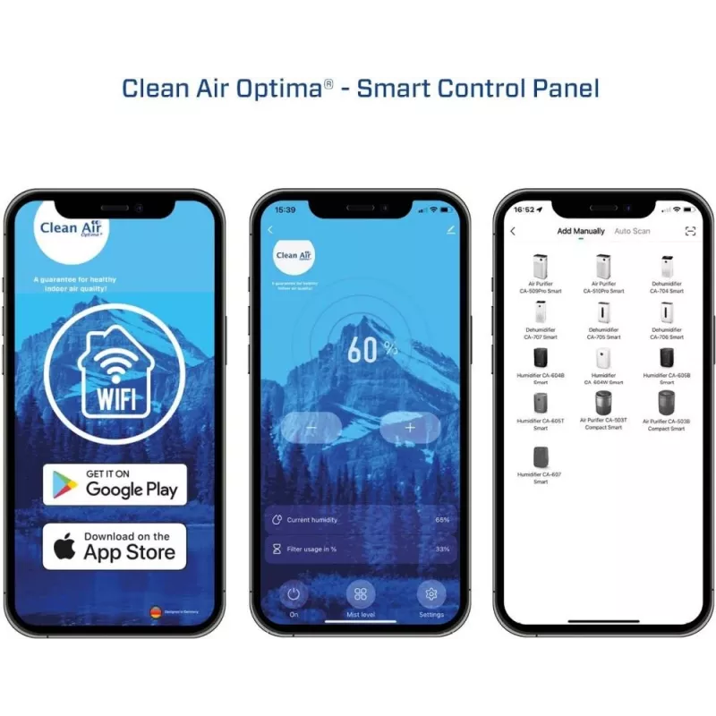 Zvlhčovač vzduchu s IONIZÁTOROM/CA-607BSMART Clean Air Optima
