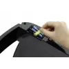 Obdĺžnikový odpadkový kôš Durable NO TOUCH 35L nerez čierny strieborný