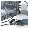 USB kábel RealPower MagneticCharge2 1m čierny rýchle nabíjanie prenos dát