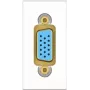Kindermann Konnect flex 45 click VGA 1 m - modulárny faceplate snap-in