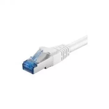 Wentronic Goobay CAT 6a patch kábel, S/FTP (PiMF), biely, 2 m – LSZH bez halogénov, meď (93749)