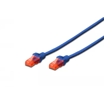 Sieťový kábel Digitus CAT 6 U/UTP RJ-45 Cat6 0,25 m modrý
