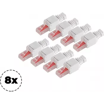 Sieťový konektor ShiverPeaks 75011-8 Cat.6 bez nástroja RJ45 konektor samec, 8P8C