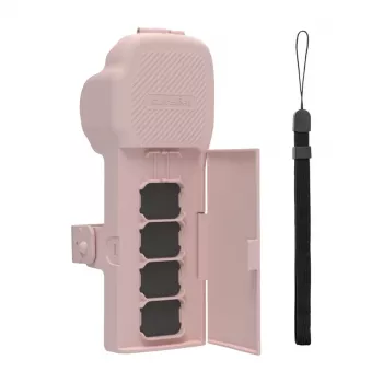 Sunnylife ochranné puzdro s popruhom a ramenným popruhom pre Osmo Pocket 3 (ružová)