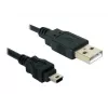 USB kábel DeLOCK 82252 USB 2.0 1,5 m USB A Mini-USB B čierny