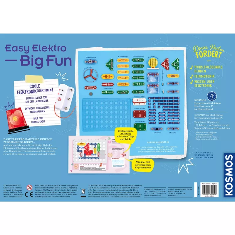 Kosmos Easy Elektro - Big Fun, elektronická stavebnica, elektrina, 8 rokov, viacfarebná