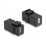 DeLOCK Keystone modul USB 2.0 A konektor samica na USB 2.0 A konektor samica čierny