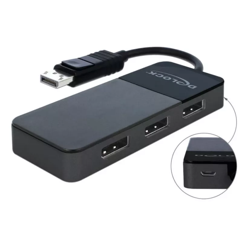 Rozbočovač videa DeLOCK 87737 DisplayPort 3x DisplayPort