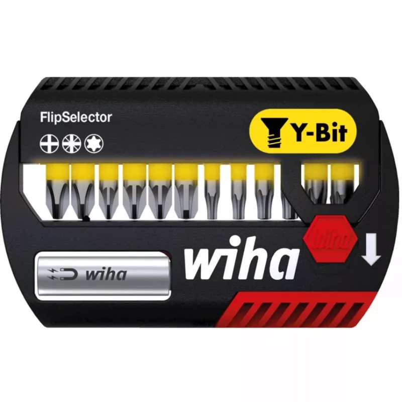 Wiha FlipSelector Y sada bitov, 13 ks, 25 mm, PH/PZ/TX (41827)