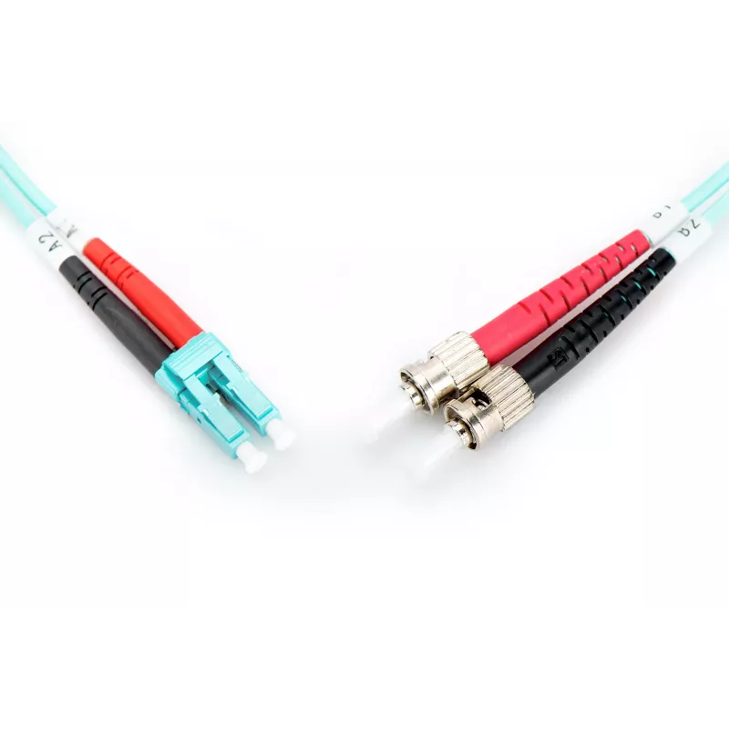 DIGITUS Professional - Patch kábel - LC Multi-Mode (M) - ST multi-mode (M) - 1,0 m - sklené vlákno - 50/125 mikrometer - OM3 - bez halogénov, s ochranou proti zlomeniu