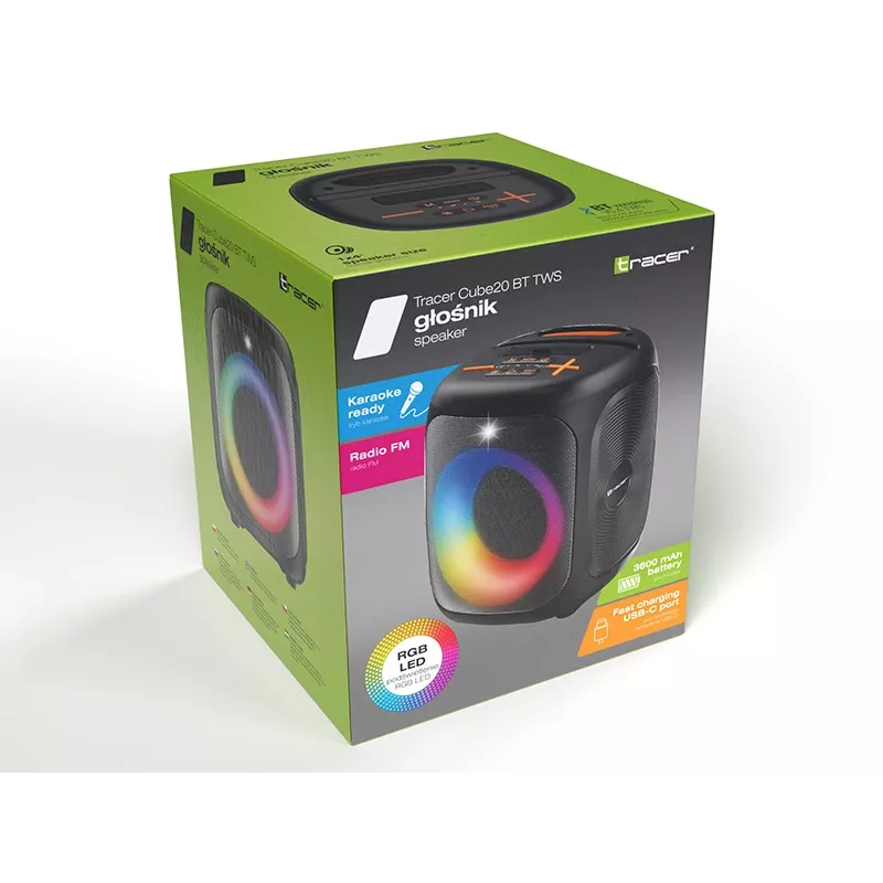 Bezdrôtové True-Wireless-(TWS) slúchadlá TRACER Cube20 čierne