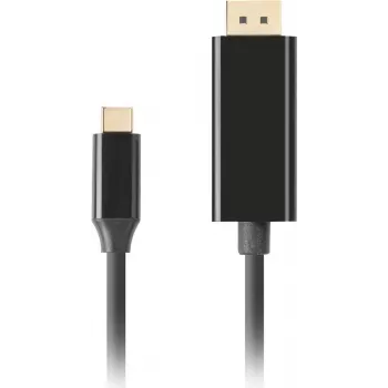 LANBERG kábel USB-C konektor samec -> DisplayPort konektor samec 0,5m 4K 60Hz čierny