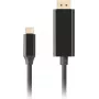 LANBERG kábel USB-C konektor samec -> DisplayPort konektor samec 0,5m 4K 60Hz čierny