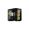 Krux Empero KRXD010 PC skriňa Midi Tower, ATX, tvrdené sklo, 4x 120 mm ARGB ventilátory, čierna - grafická karta do 420 mm, chladič CPU do 155 mm, 2x 3,5" + 3x 2,5" pozície