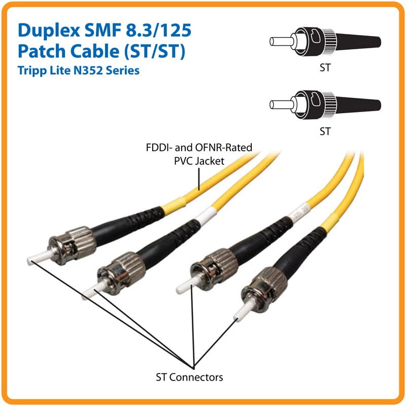 Tripp Eaton Tripp Lite Series duplex singlemode 9/125 optický patch kábel (ST/ST)