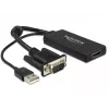 Kábel DeLOCK 0,25 m VGA+USB2.0-A/HDMI