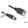 Sieťový kábel DeLOCK M12 kábel A-kódovaný 8-polový konektor samica na konektor samica RJ45 Cat5e 2 m čierny