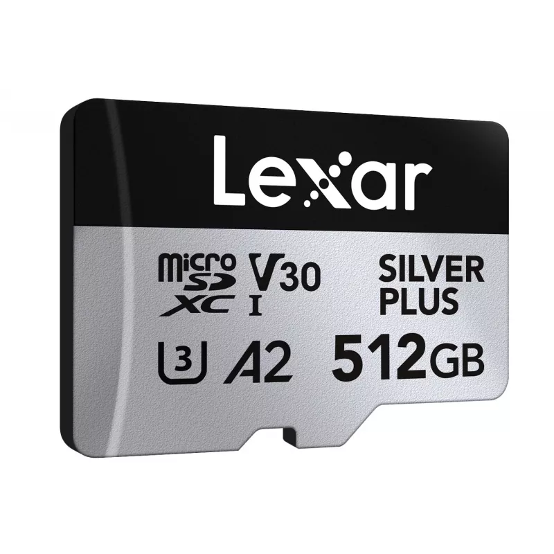 Flash pamäť Lexar 512 GB UHS-I microSDXC SILVER PLUS