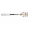 Sieťový kábel Digitus CAT 6 SF/UTP krútená dvojlinka patch kábel metráž 305 m sivý