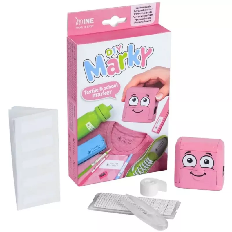 Colop Marky obdĺžniková ružová pečiatka na papier a textil