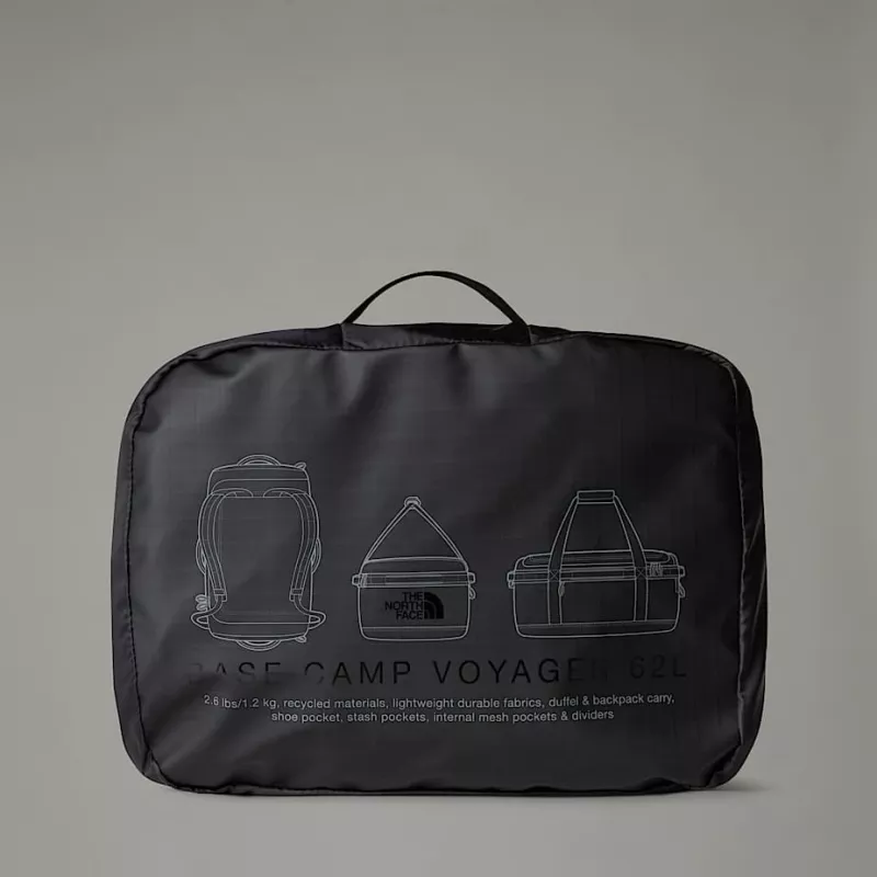 Cestovná taška The North Face Base Camp Voyager Duffel 62 - TNF Black/asphalt Grau