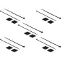 Upevňovacia základňa 25 x 25mm s viazacou páskou D 300 x Š 4,8mm čierna, 10 párov