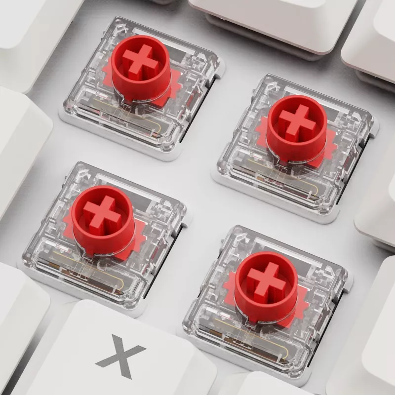 Sharkoon PureWriter W65 bezdrôtová klávesnica, QWERTZ nemecká, biela, Kailh Choc V2 Red