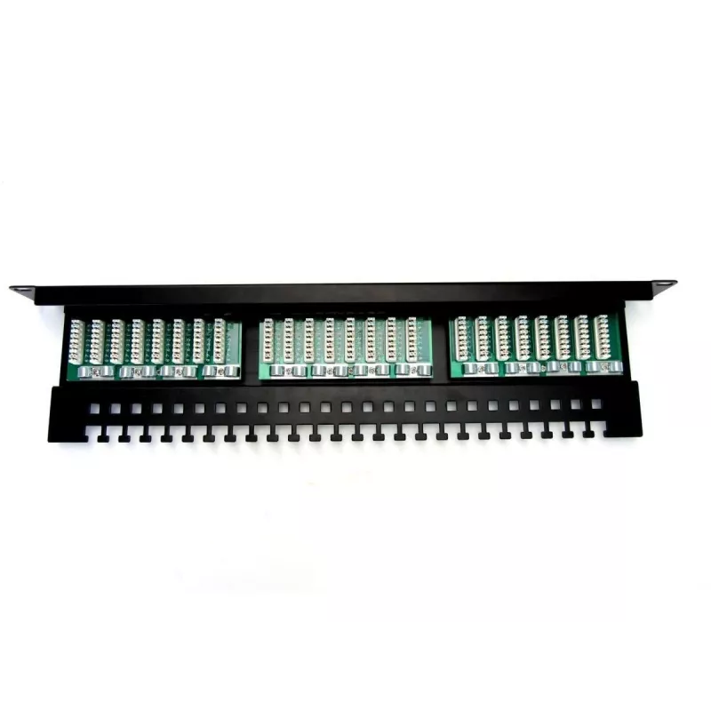 Digitus DN-91524U-EC 19" 24-portový Cat5e U/UTP patch panel, 1U, s káblovou podporou, čierny