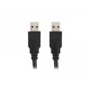 Kábel USB-A na USB-A LANBERG CA-USBA-30CU-0018-BK — USB 3.2 Gen 1 (5 Gbit/s), 1,8 m, čierny