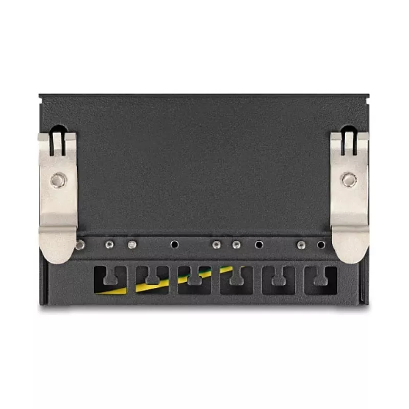 Patch panel DELOCK Mini Desktop RJ45 6 portov Cat.6A tienený, kov, čierny, 80×22×125 mm