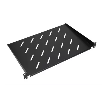 Polica Extralink SHELF 1U pre 19-palcové nástenné skrine, 1U, 300 mm, čierna, kovová