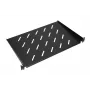 Polica Extralink SHELF 1U pre 19-palcové nástenné skrine, 1U, 300 mm, čierna, kovová