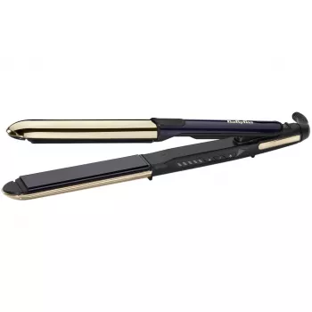 Žehlička na vlasy BABYLISS ST484E — keramické platne, Warm technológia, 230 V, 3,3 m kábel, čierna/zlatá
