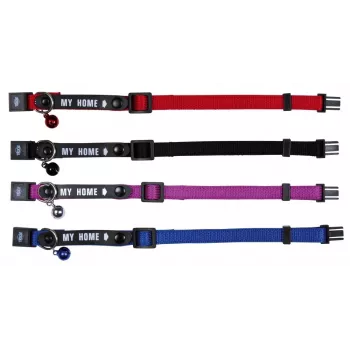 Mačací obojok proti blchám Trixie 4180 čierna červená nylon, nastaviteľný šírka 8 mm, pre staršie mačky