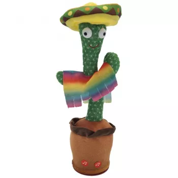 Tancujúci kaktus hračka so sombrerom Extralink Toys, spievajúca pre deti LED USB