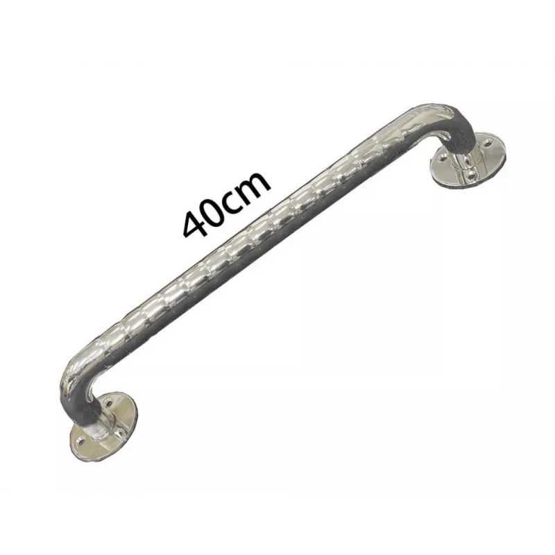Drážkovaná nerezová madlo do kúpeľne 40 cm