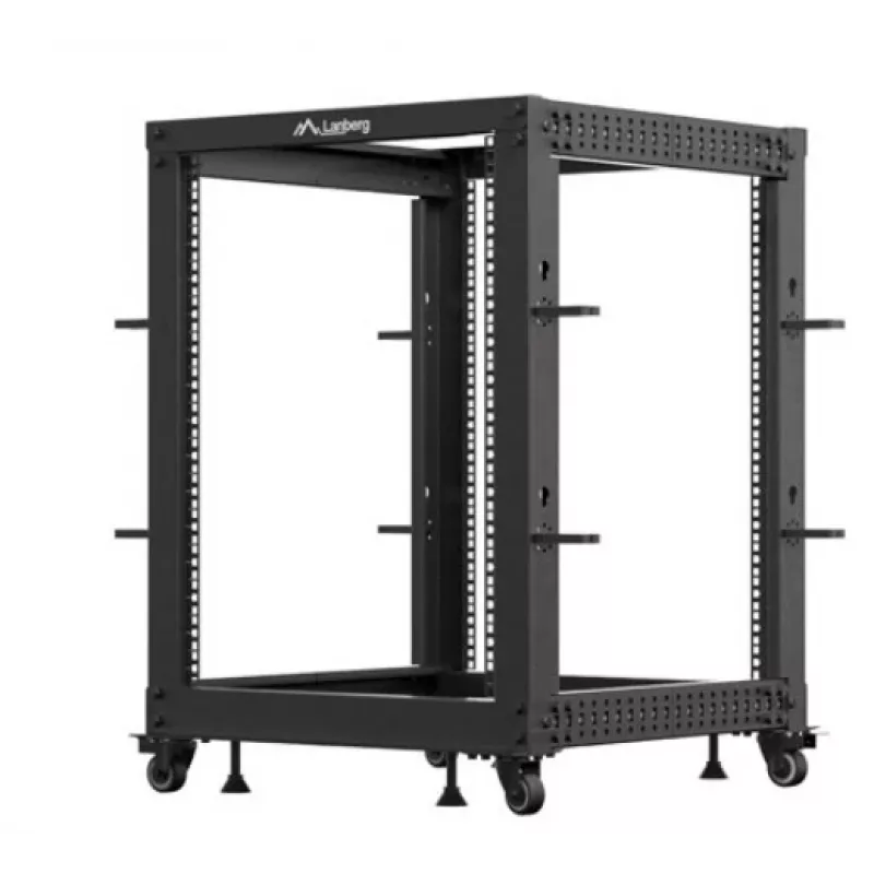 Voľne stojaci rack Lanberg OR01-6115-B 15U čierny 600 kg kapacita