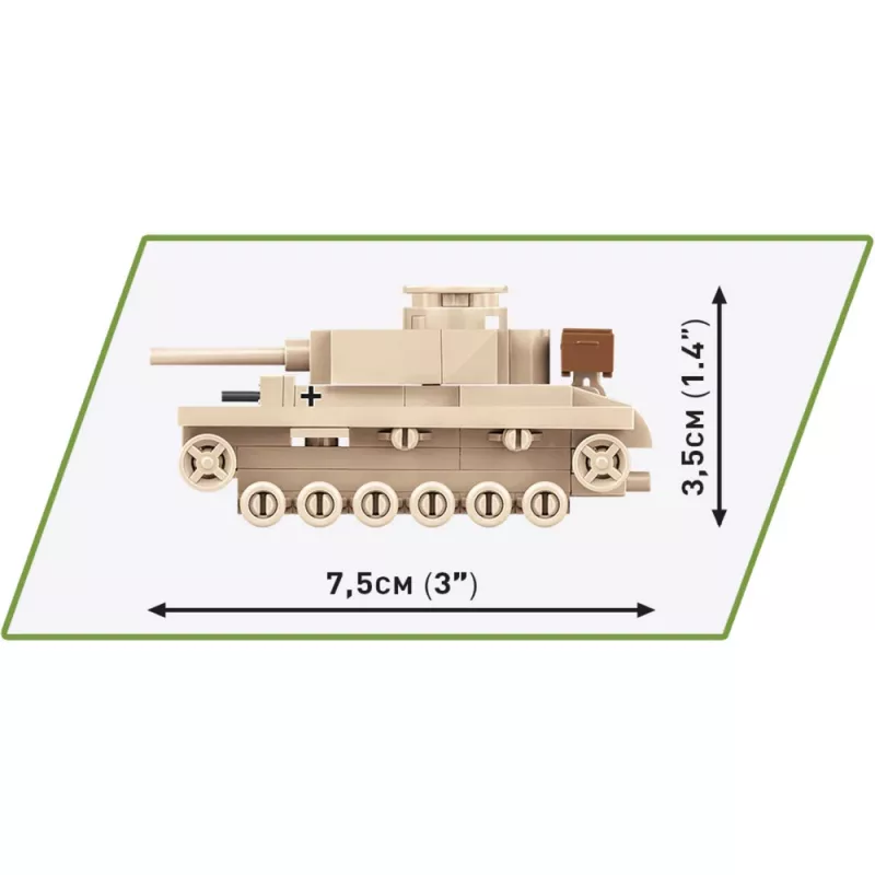 Stavebnica Cobi Panzer III Ausf.L — 103 dielov, odporúčaný vek 6+, béžová