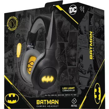 Headset FR-TEC Gaming Headset Batman s odnímateľnými ušami