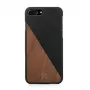 Ochranné puzdro z dreva a kože Woodcessories EcoSplit pre iPhone 7 Plus / 8 Plus — orech čierna