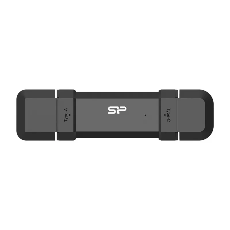 Silicon Power DS72 250 GB prenosný SSD disk typu stick, USB 3.2 Gen 2, USB-A/USB-C, čierny