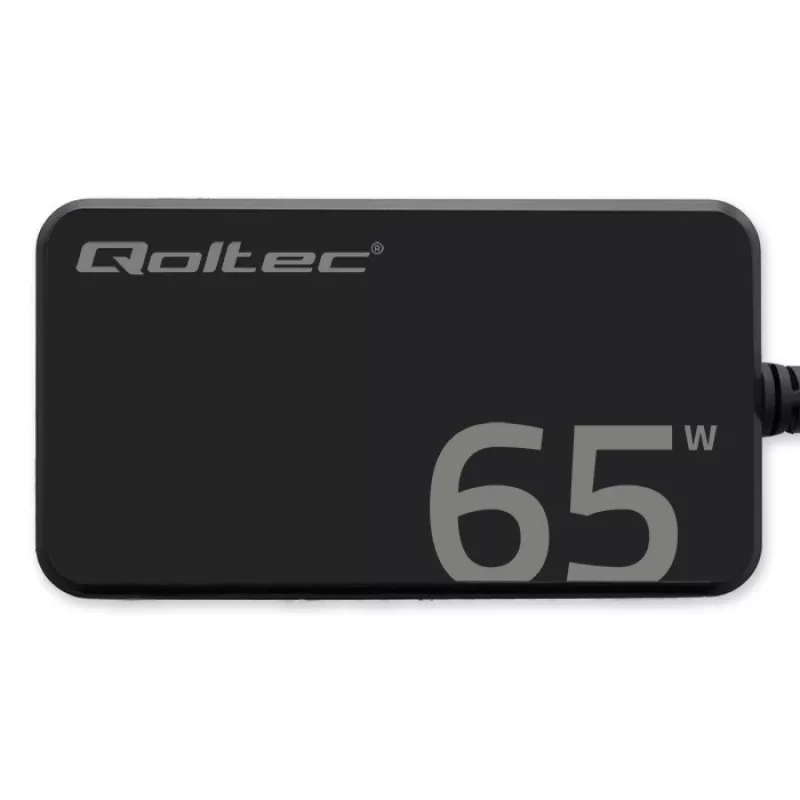 QOLTEC nabíjačka 65W GaN Super Fast štíhla PD 5-20V 3,25A USB-C