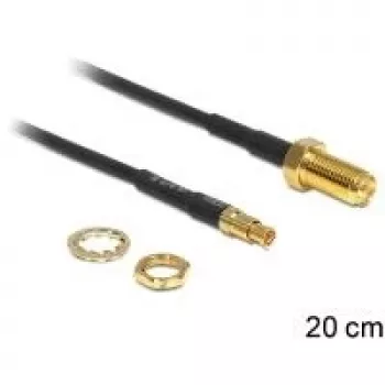Koaxiálny kábel DeLOCK 88483 RG-174 0,2 m RP-SMA TS-9 čierny