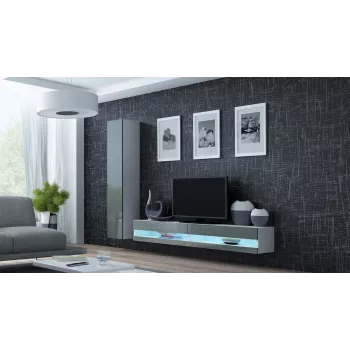 Cama TV stojan VIGO new 30/180/40 biela/sivá lesklá
