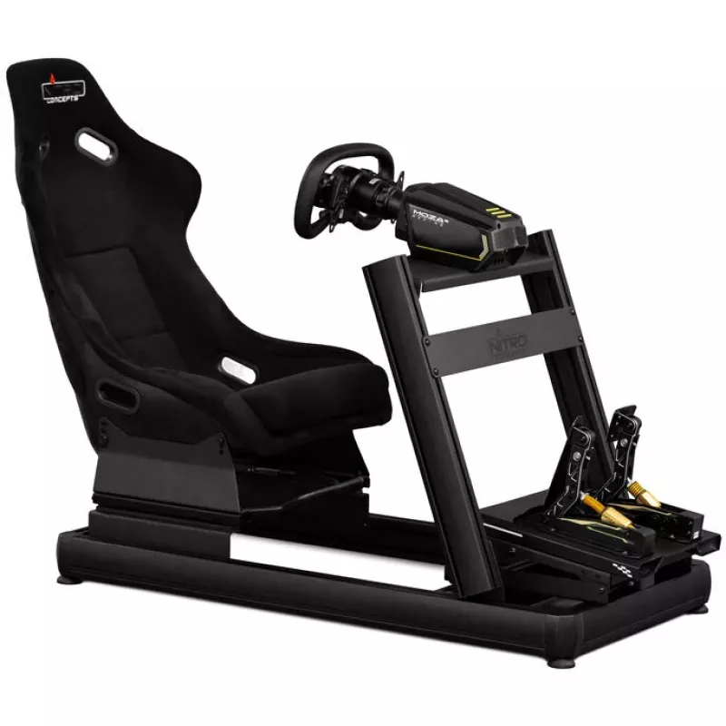 Herná stolička nitro concepts E-Racer GAZU-1006 — ergonomický dizajn, nastaviteľné podrúčky